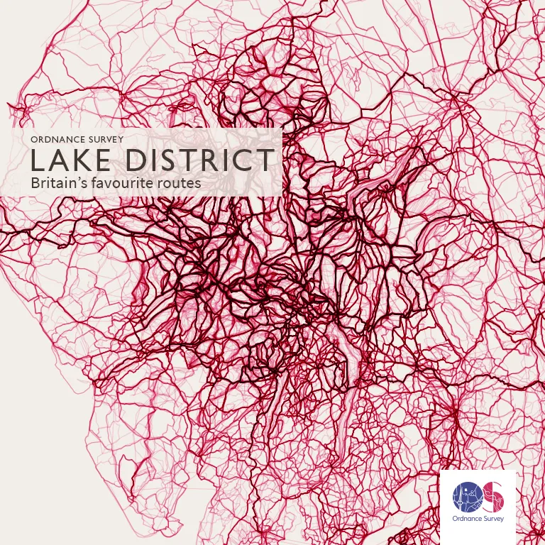 All of the public OS Maps routes recorded in the Lake District National Park.