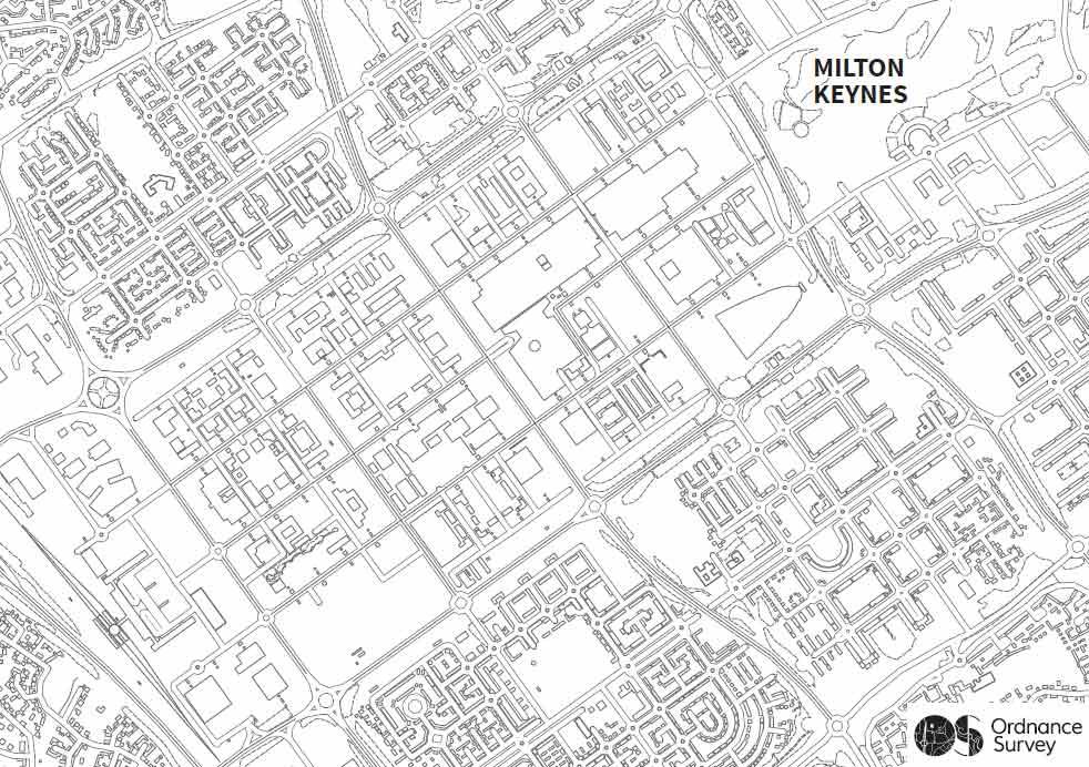 Colouring in map of Milton Keynes