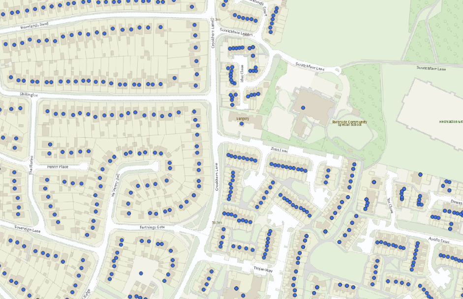 Analysing Neighbourhoods using AddressBase Core