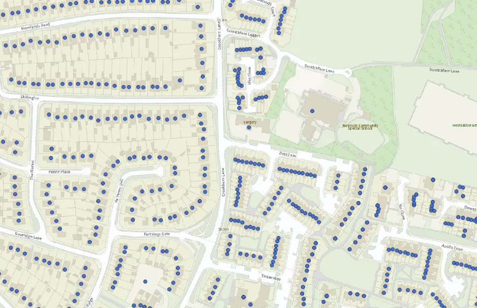 Analysing Neighbourhoods using AddressBase Core
