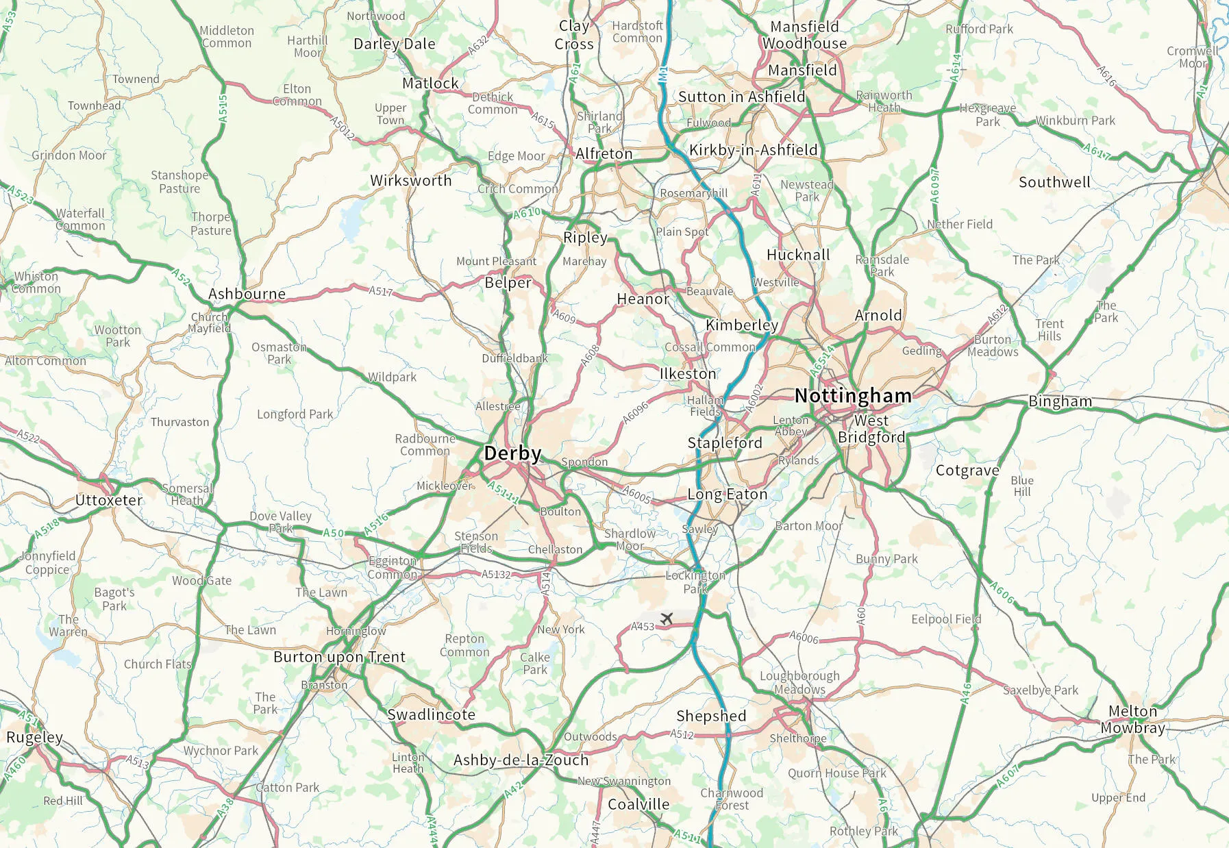 OS Road Basemap after the changes.
