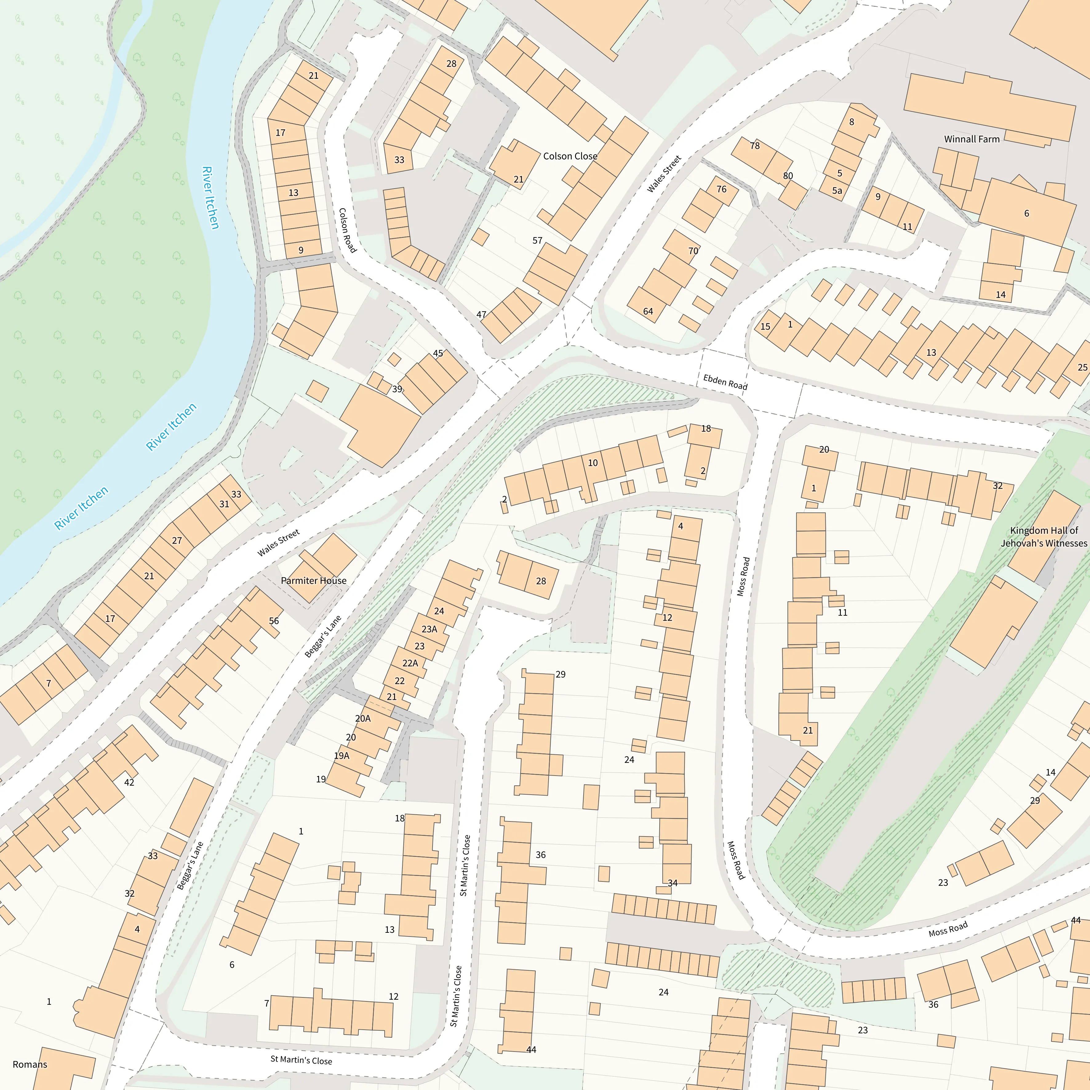 Road large scale NGD basemap.
