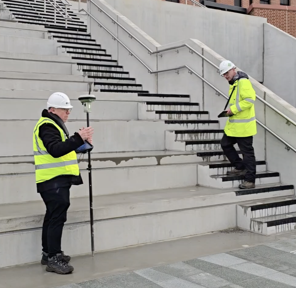 OS surveyors capturing data at the stadium. Credit: Everton Football Club