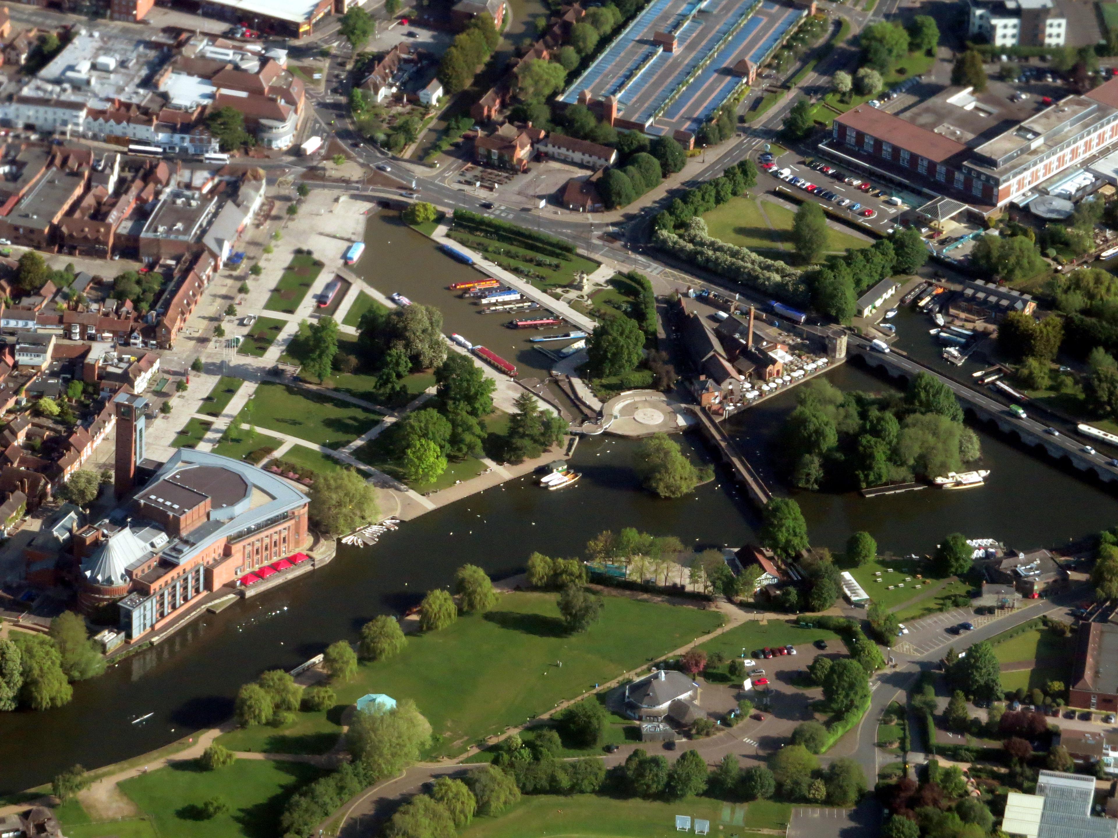 Aerial view of Stratford-on-Avon