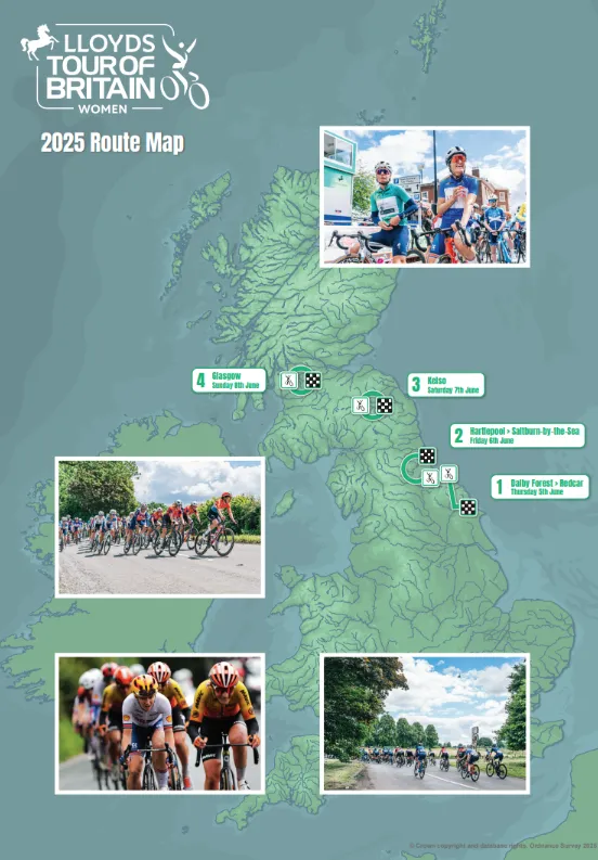 OS Maps has created spectator maps for Tour of Britain.