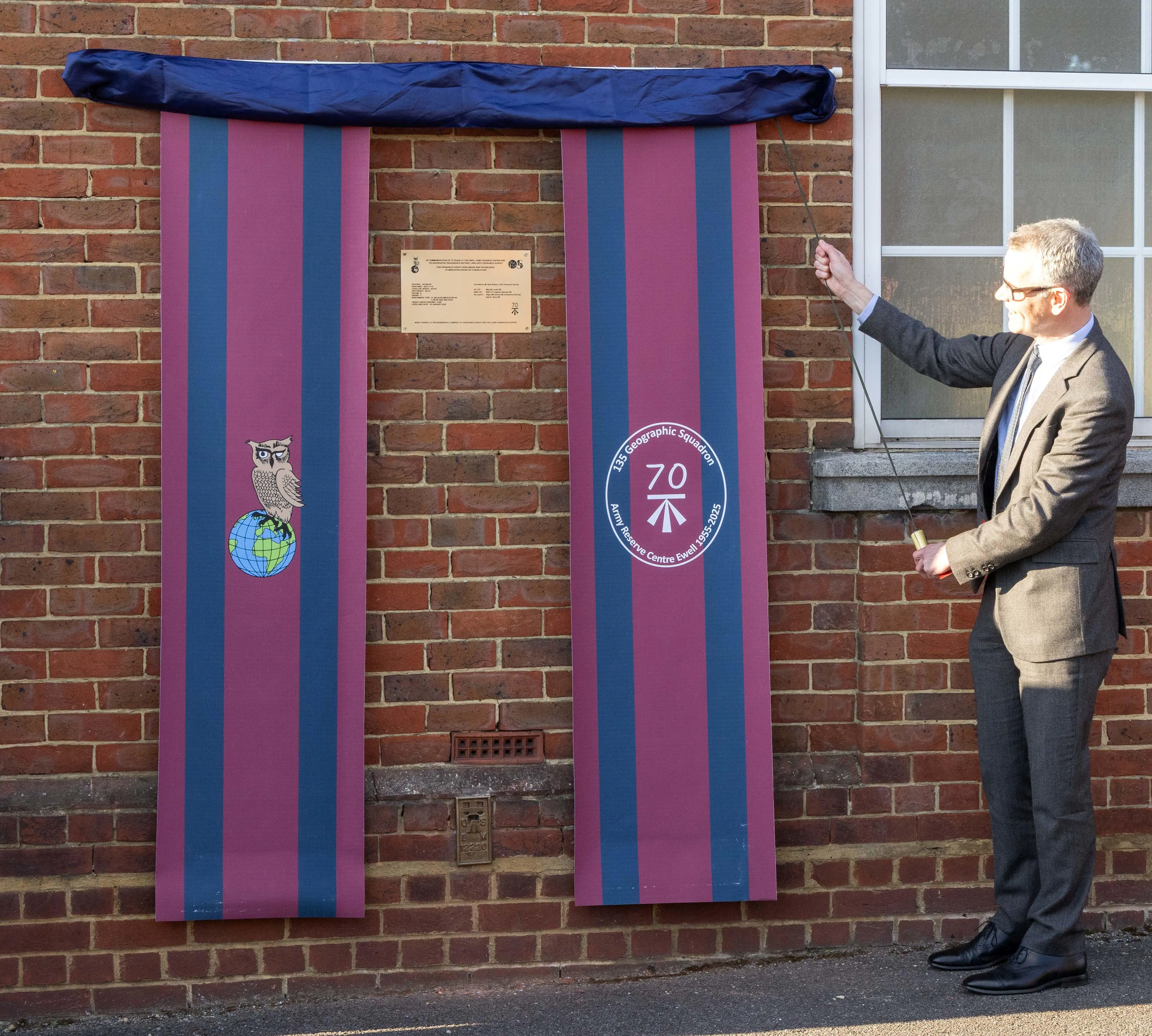 Unveiling of plaque and benchmark