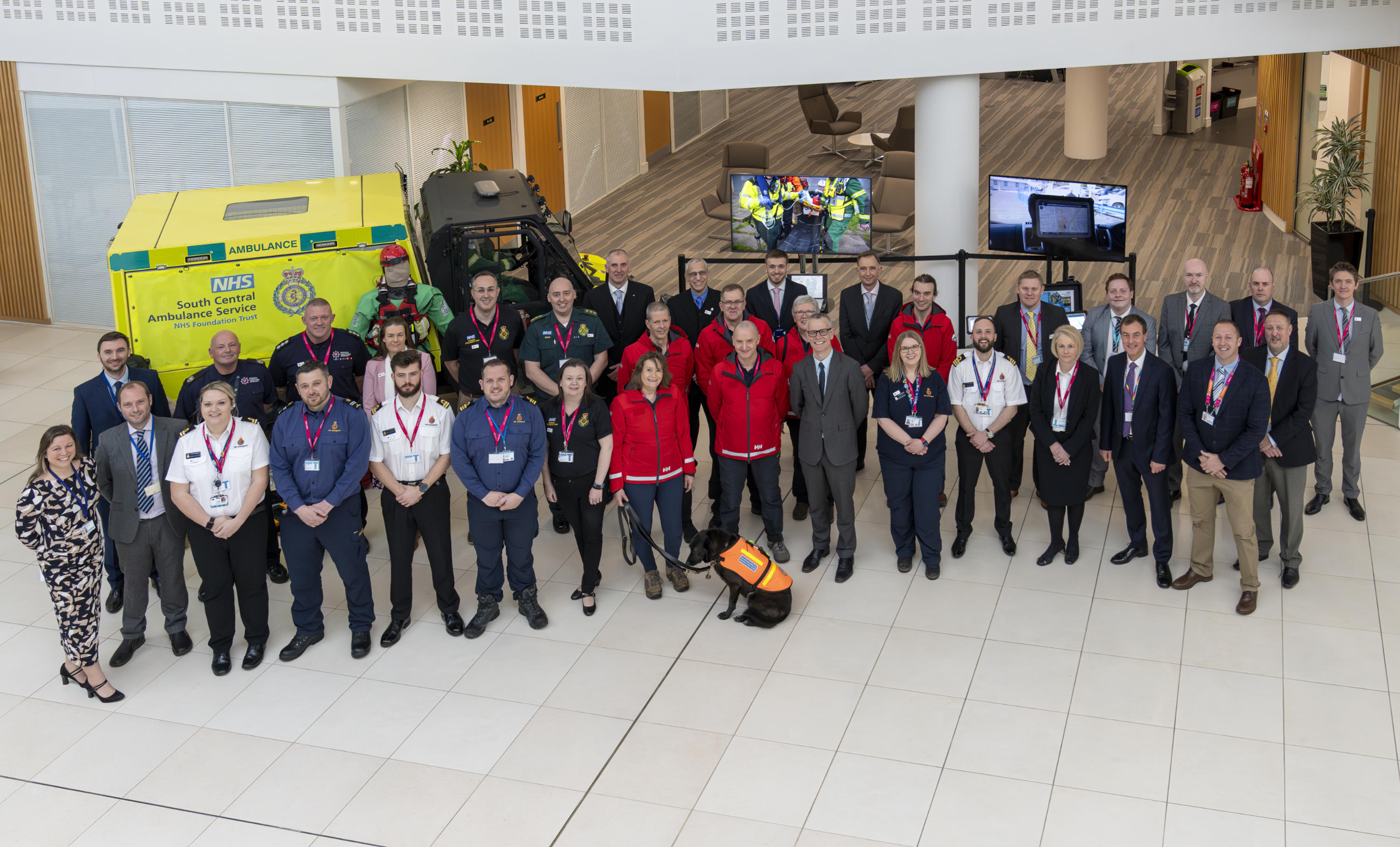 Emergency services and OS staff who attended the showcase event