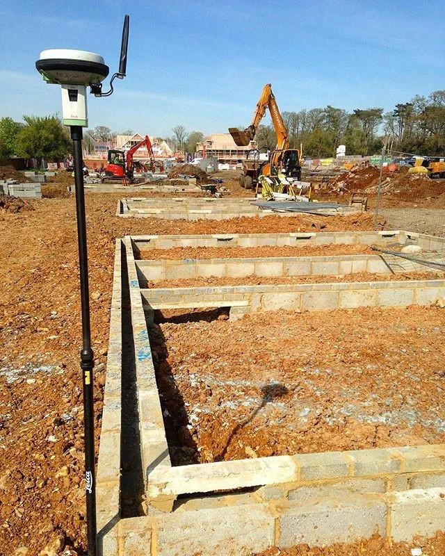 Surveying building site at Abbots Langley