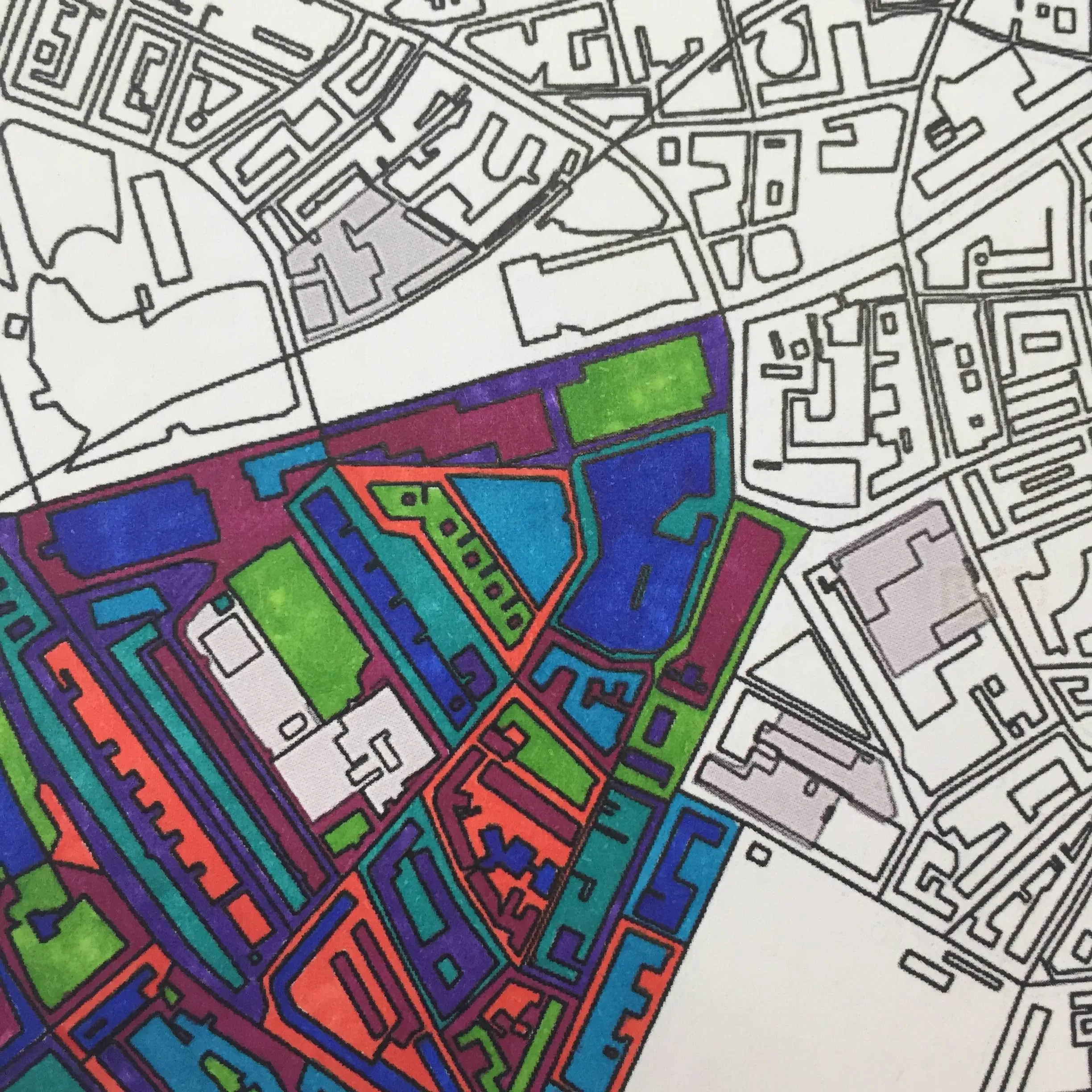 colouring in map for adults