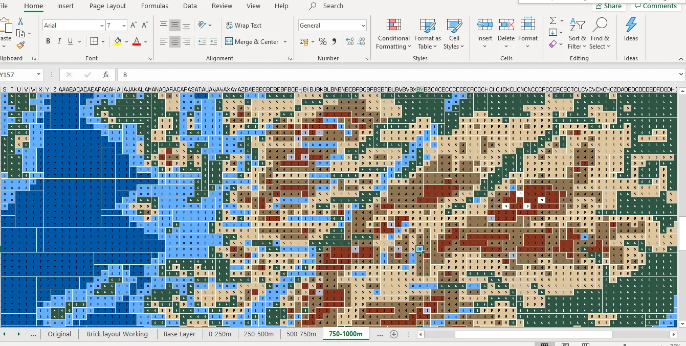Screenshot of Microsoft Excel spreadsheet.