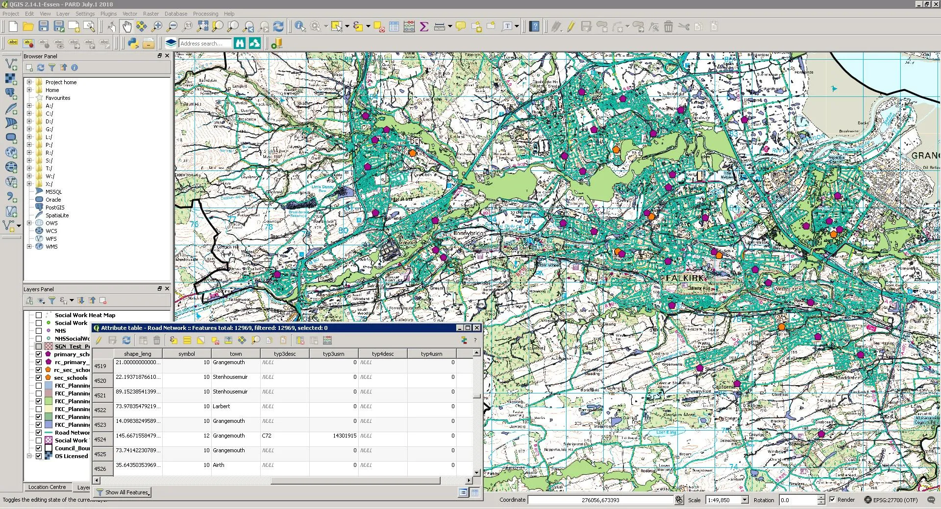 Screenshot of PARD GIS view