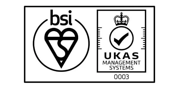 BSI UKAS Management Systems 0003 certified logo