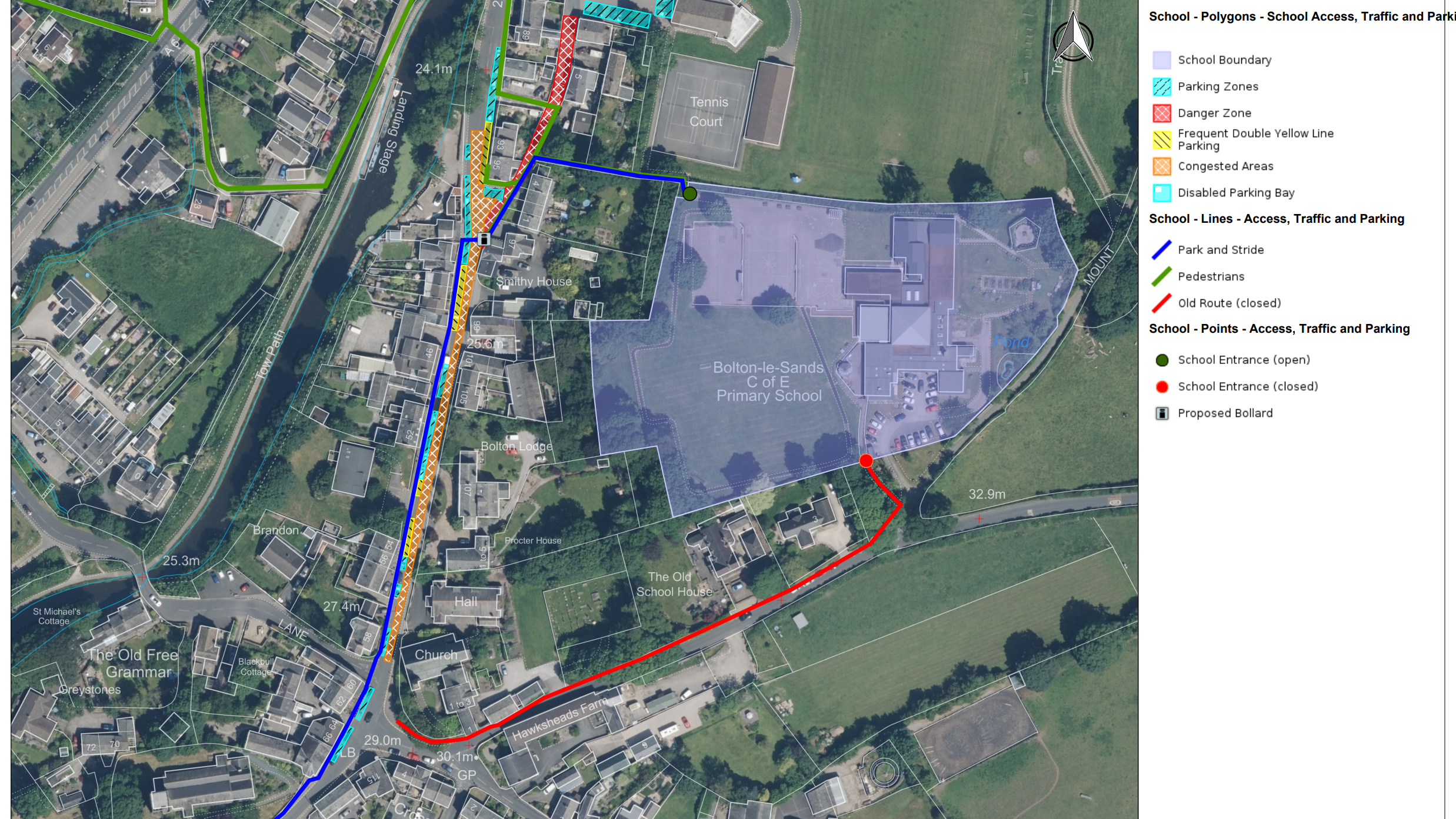 An example of Parish Online mapping tool
