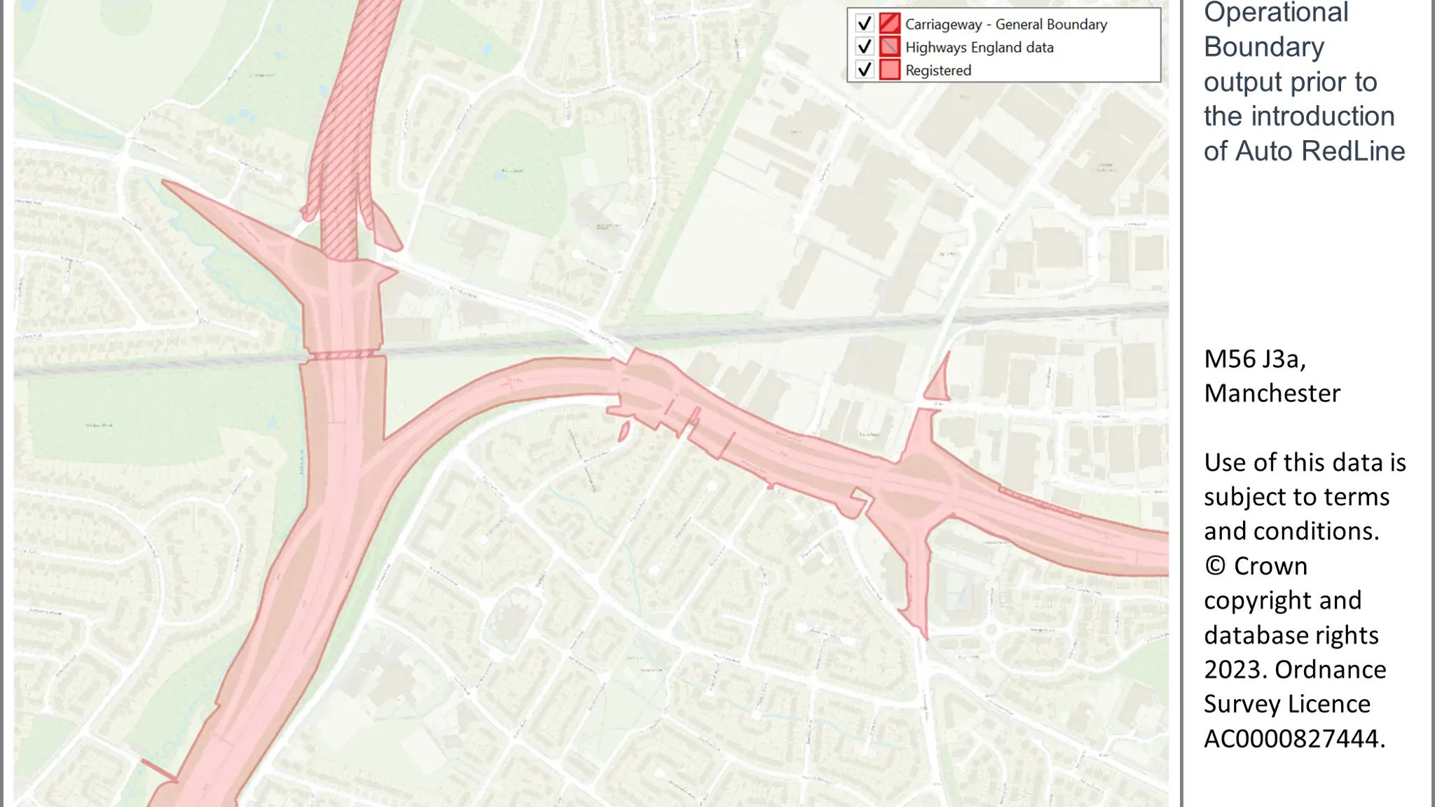 Operational boundary output prior to the introduction of Auto RedLine