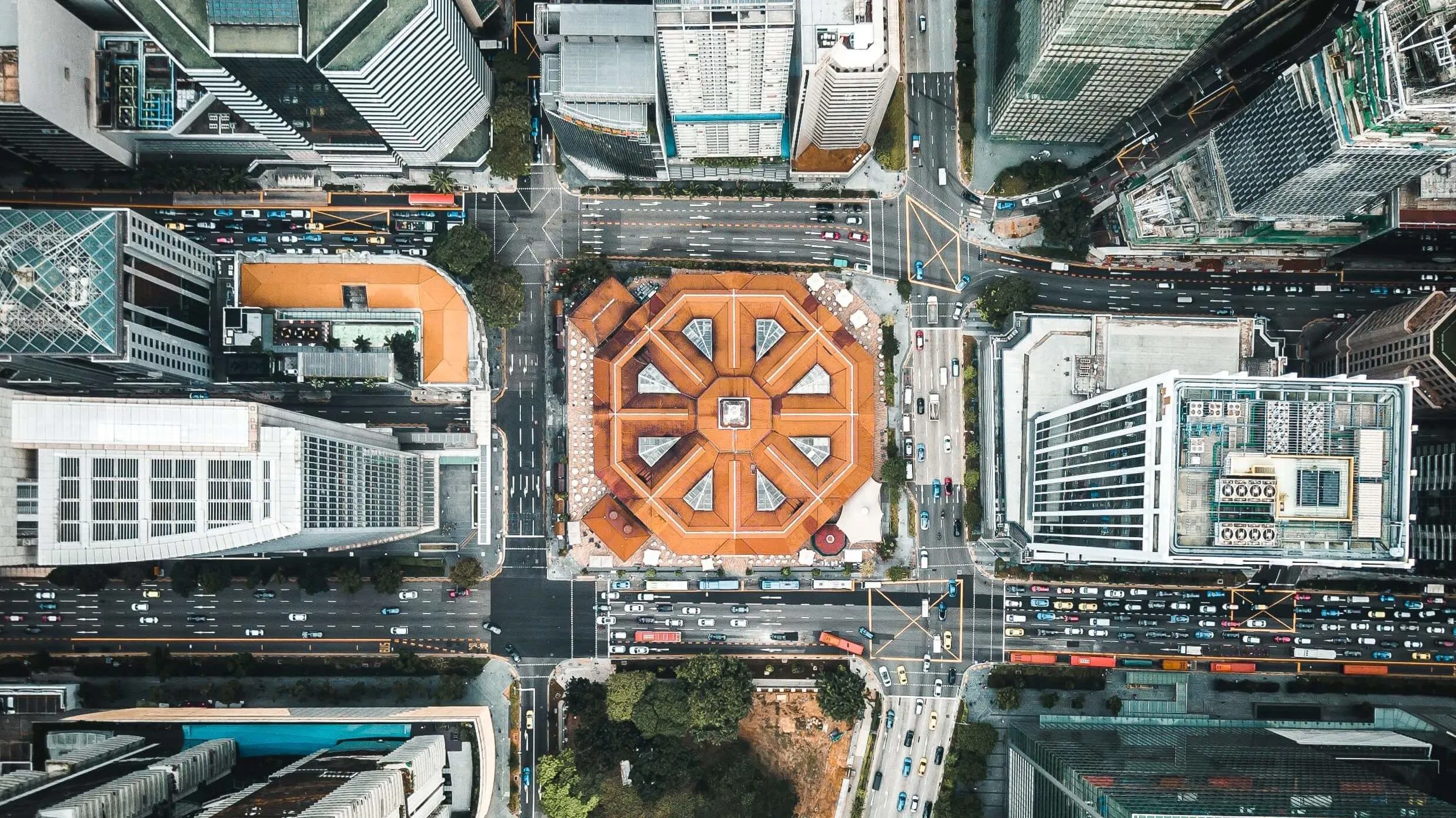 Aerial view of Singapore