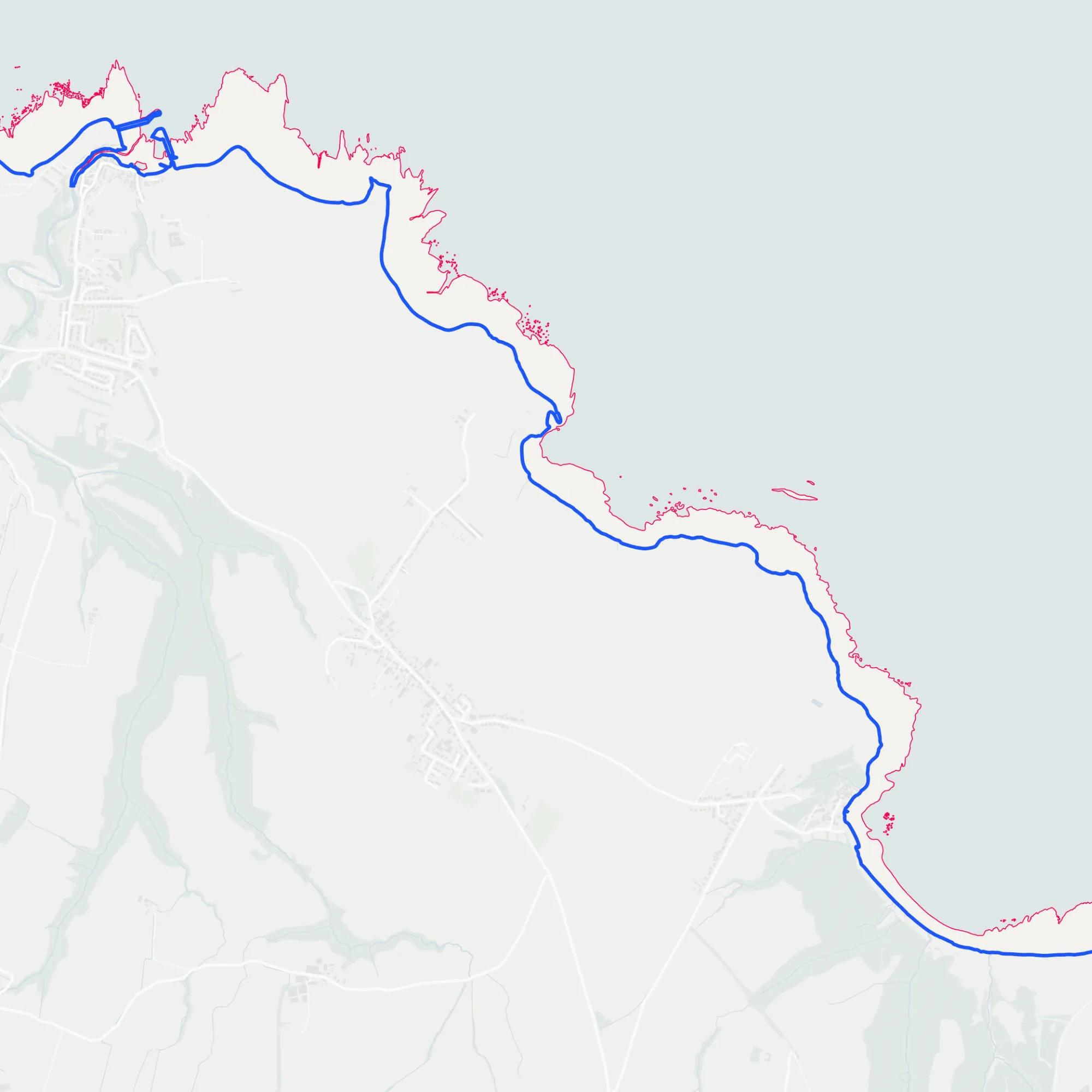 Example of continuous tidelines