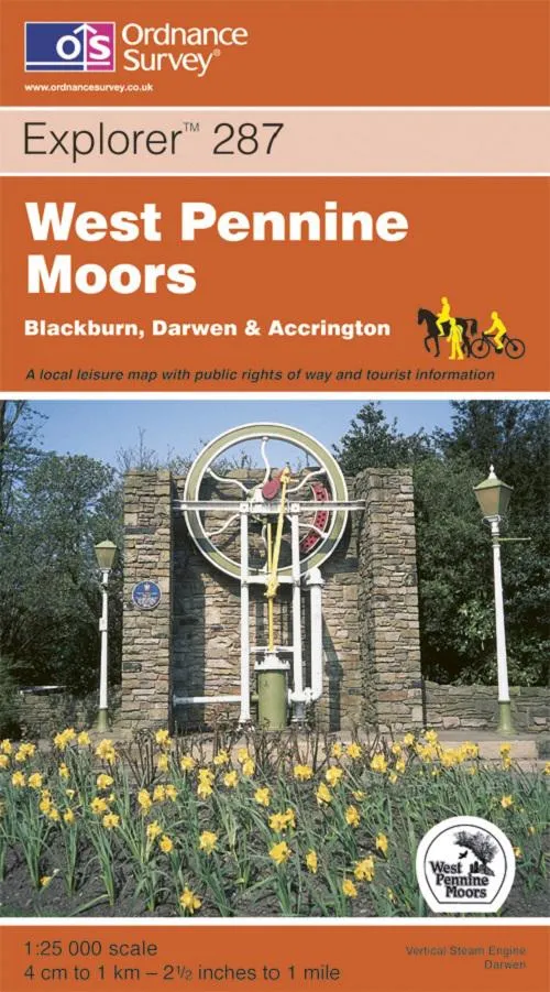 The cover of the Explorer map for West Pennine Moors from the 1990s