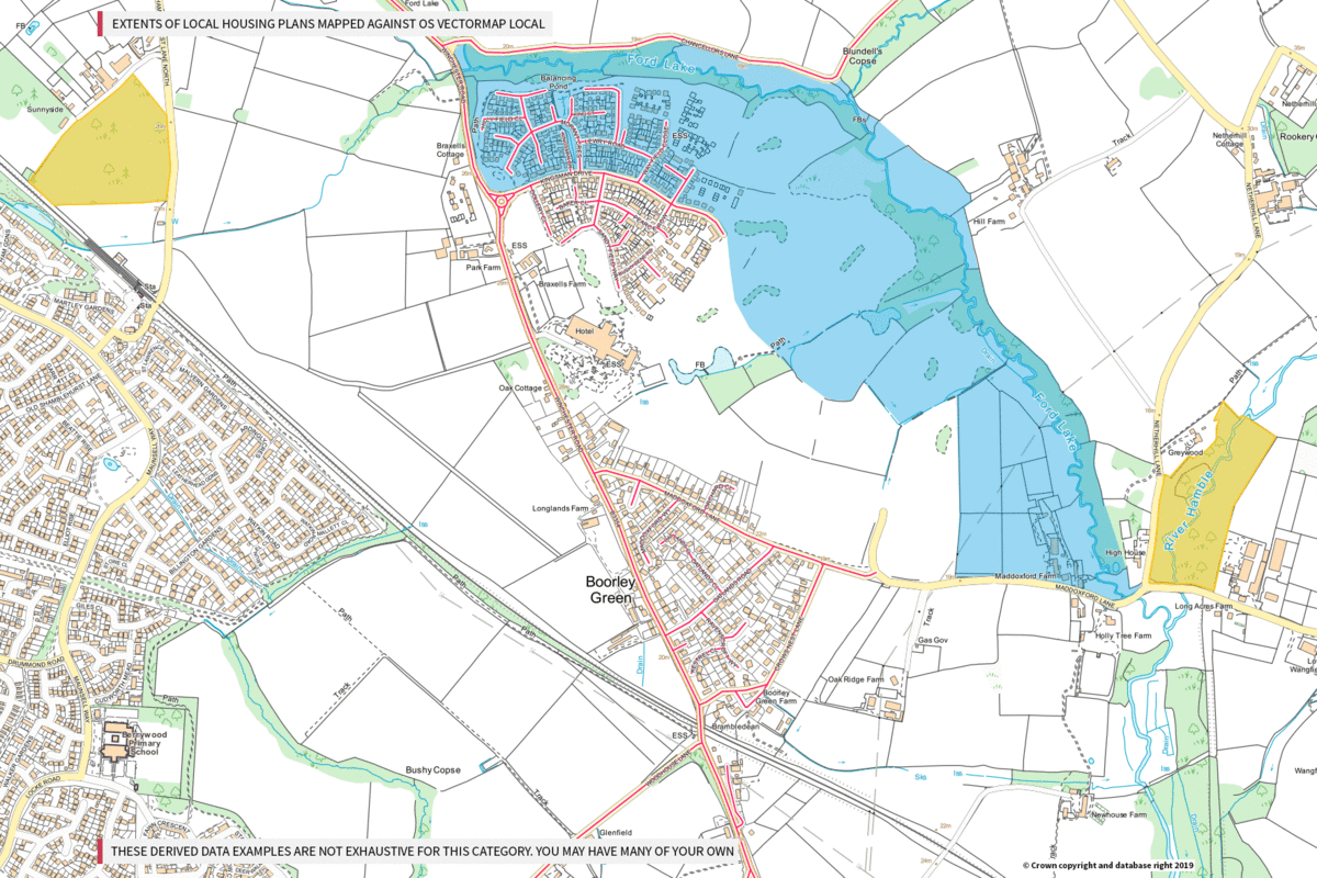 Animated GIF of marked areas displaying over map.