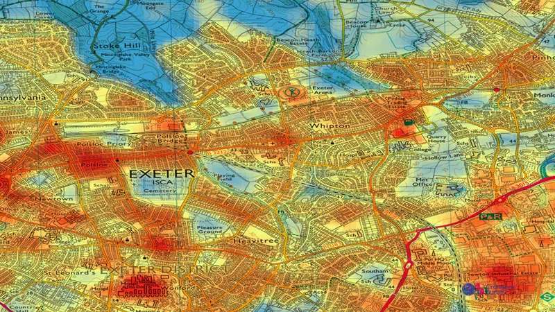 Heat data for Exeter