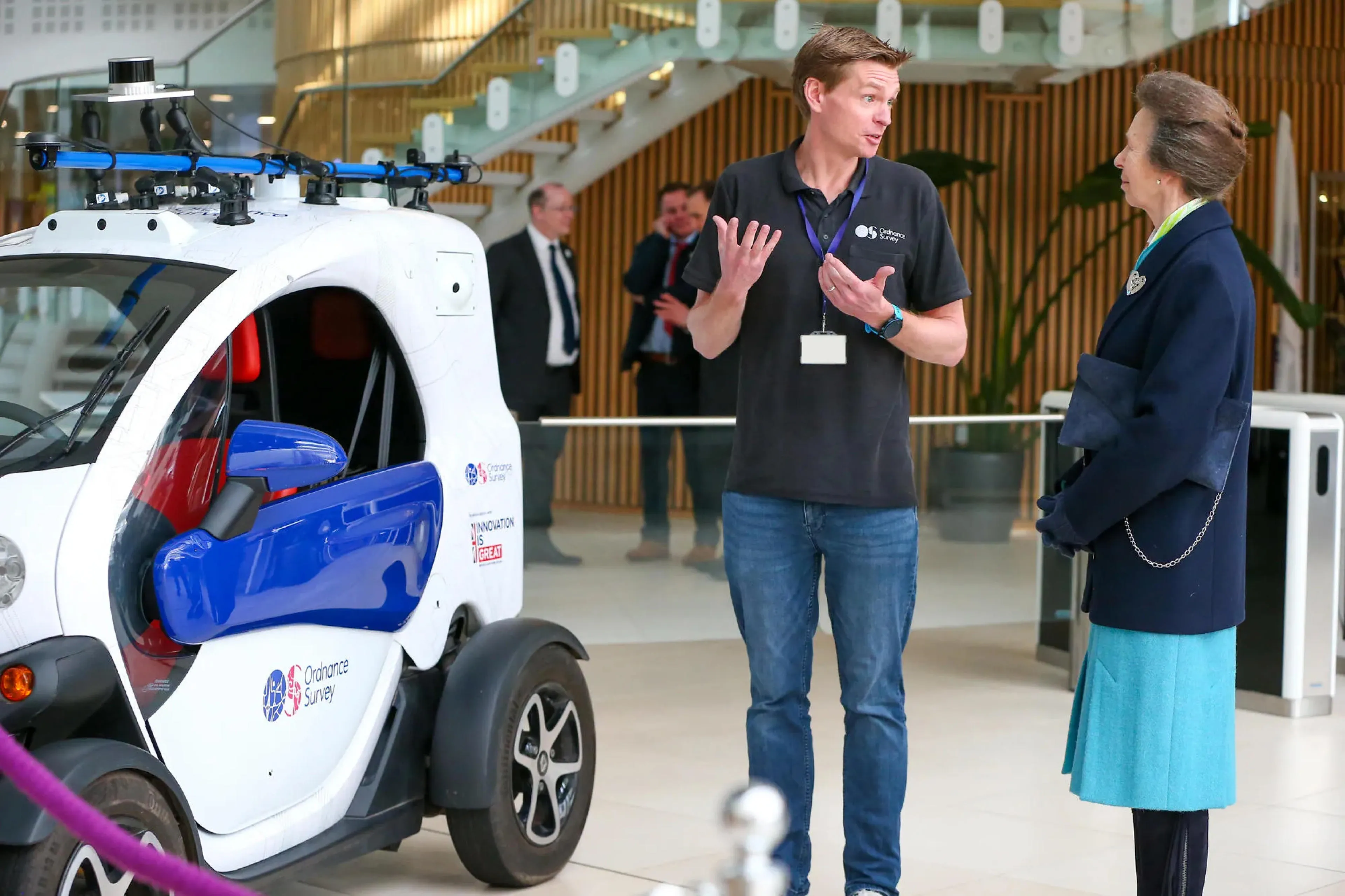 Princess Anne and OS staff