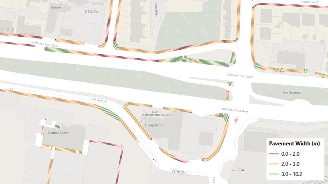 Analysing pavement widths using OS Select+Build | Blog | OS