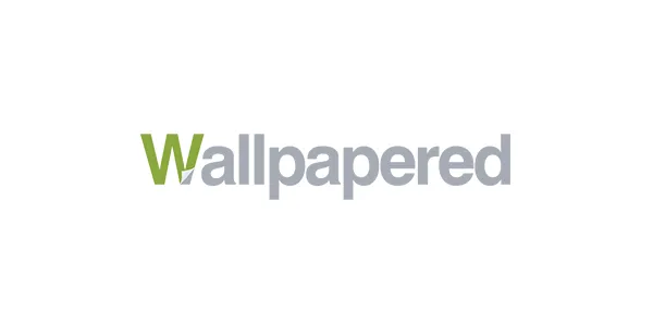 Wallpapered business logo