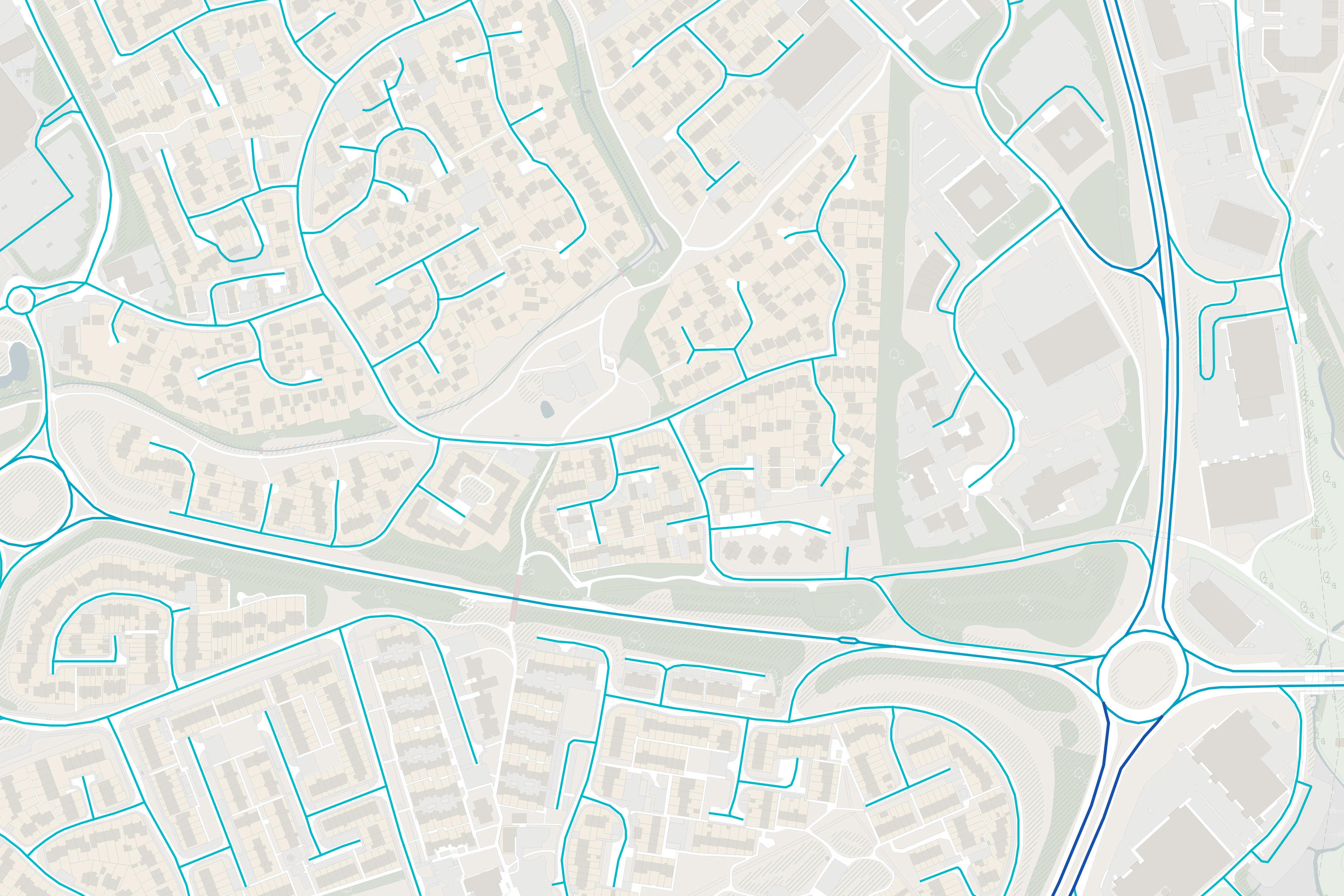 Map of Southampton using OS MasterMap Highways Network with speed data