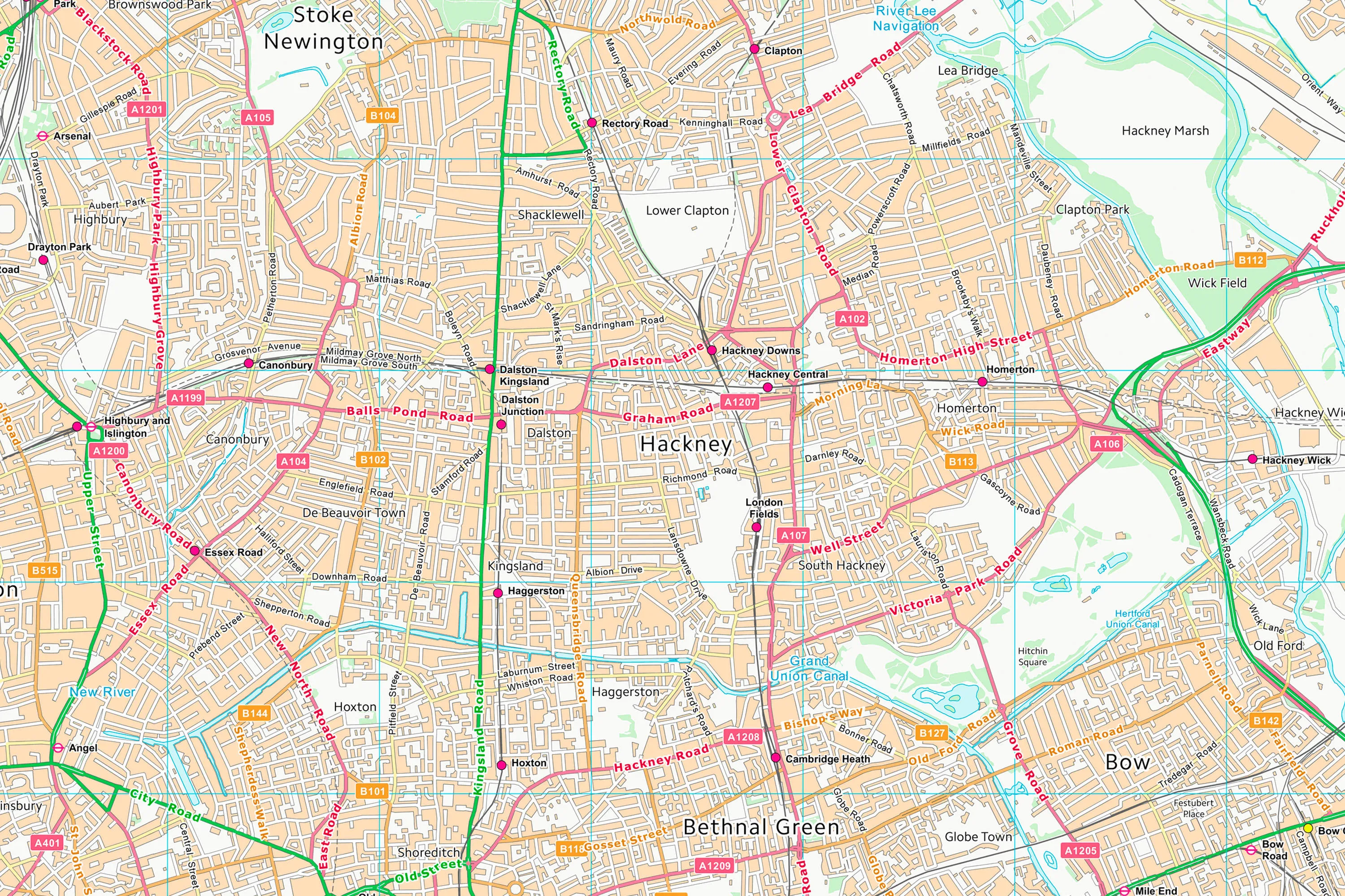 Example of OS VectorMap District data